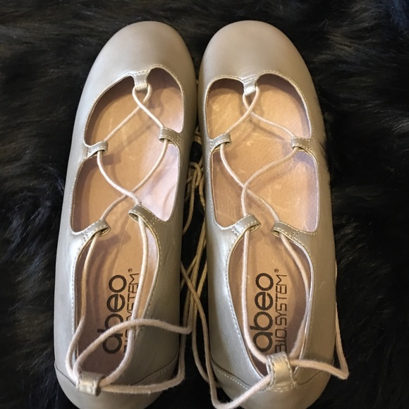 ABEO Tori Ballet Neutral Taupe Metallic New No Tag Only Tried On - Picture 7 of 13
